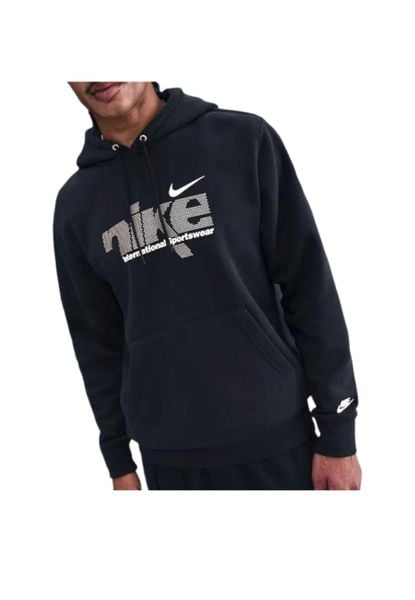 Bluza męskie Nike Sportswear czarny. Czarne bluzy bez kaptura męskie Nike, l, z materiału. Za 328.10 zł.