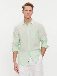 Tommy Jeans Koszula DM0DM18962 Zielony Regular Fit. Zielone koszule męskie Tommy Jeans, m, bez wzorów, z jeansu, bez kołnierzyka, bez ramiączek. Za 379.99 zł.