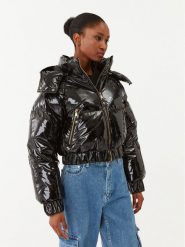 Versace Jeans Couture Kurtka puchowa 75HAU402 Czarny Regular Fit. Czarne kurtki damskie Versace Jeans Couture, bez wzorów, z jeansu, bez kaptura. Za 3,399.00 zł.