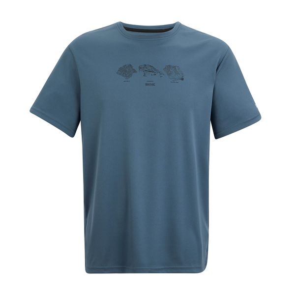 T-shirt Męski Ilustracja Fingal. Niebieskie t-shirty męskie Regatta, m, bez wzorów, bez kołnierzyka. Za 76.99 zł.