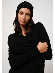 AUTHENTIC CASHMERE Kaszmirowa czapka "Scott" w kolorze czarnym rozmiar: onesize. Czarne czapki zimowe damskie AUTHENTIC CASHMERE, z kaszmiru. Za 159.21 zł.