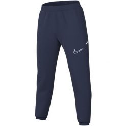 Spodnie męskie Nike Dri-Fit Academy 25 Track. Niebieskie spodnie materiałowe męskie Nike, bez wzorów, z materiału, klasyczne, z standardowym stanem. Za 141.99 zł.