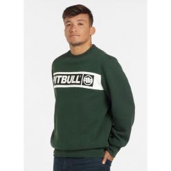 Bluza męska Pitbull Sherwood. Zielone bluzy bez kaptura męskie PITBULL, bez wzorów, sportowe, bez kołnierzyka, bez ramiączek. W wyprzedaży za 169.00 zł.