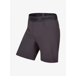 Spodenki wspinaczkowe męskie Ocun Mania Shorty. Szare szorty męskie Ocun, bez kołnierzyka. Za 293.99 zł.