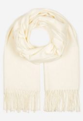 Kremowy Szalik Inglidyr. Brązowe szaliki i kominy damskie Born2be, bez wzorów. Za 34.99 zł.