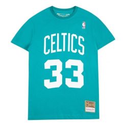 Koszulka Boston Celtics. Zielone bluzki damskie Mitchell & Ness, bez wzorów, bez kołnierzyka. Za 246.50 zł.