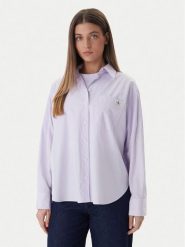 Calvin Klein Jeans Koszula LV047F147G Różowy Relaxed Fit. Czerwone koszule damskie Calvin Klein Jeans, xl, bez wzorów, z bawełny, bez kołnierzyka, bez ramiączek. Za 399.99 zł.