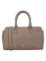 Charm Skórzana torebka w kolorze szarobrązowym - 31 x 19 x 9 cm rozmiar: onesize. Brązowe torebki klasyczne damskie Charm, bez wzorów, z materiału, bez dodatków. Za 345.36 zł.