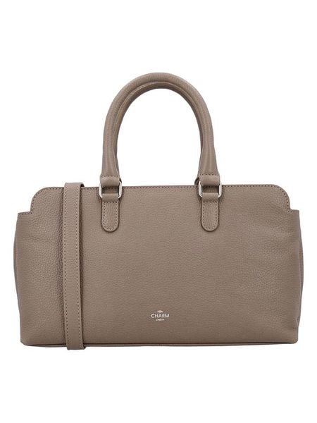 Charm Skórzana torebka w kolorze szarobrązowym - 31 x 19 x 9 cm rozmiar: onesize. Brązowe torebki klasyczne damskie Charm, bez wzorów, z materiału, bez dodatków. Za 345.36 zł.