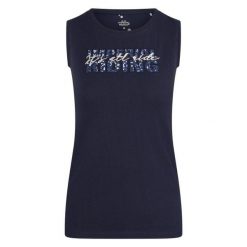 Damski tank top Imperial Riding Smiley Flowers. Niebieskie topy damskie IMPERIAL RIDING, bez wzorów, bez kołnierzyka. Za 143.00 zł.