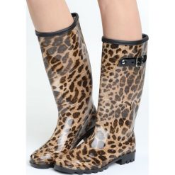 Panterkowe Kalosze Animalistic. Kalosze damskie Born2be, bez wzorów, z gumy. Za 59.99 zł.