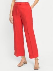 Olsen Spodnie materiałowe 14002165 Czerwony Straight Fit. Czerwone spodnie materiałowe damskie Olsen, bez wzorów, z lyocellu. Za 669.99 zł.