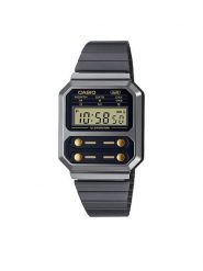 Casio Zegarek Vintage A100WEGG-1A2EF Szary. Szare, cyfrowe zegarki męskie Casio. Za 339.99 zł.