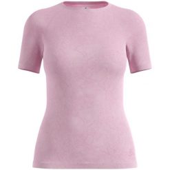 Koszulka damska ODLO BL TOP crew neck s/s PERFORMANCE. Czerwone t-shirty damskie Odlo, l, bez wzorów, z elastanu, bez kołnierzyka. Za 239.99 zł.