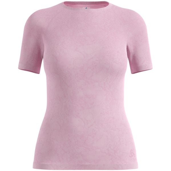 Koszulka damska ODLO BL TOP crew neck s/s PERFORMANCE. Czerwone t-shirty damskie Odlo, l, bez wzorów, z elastanu, bez kołnierzyka. Za 239.99 zł.