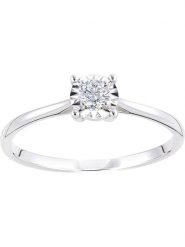 Revoni Złoty pierścionek z diamentem rozmiar: 50. Szare pierścionki damskie Revoni, z diamentem, złote. Za 3,558.99 zł.