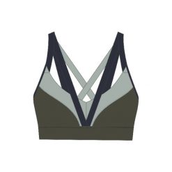 Stanik fitness kardio 520 czarny. Czarne biustonosze sportowe damskie DOMYOS, bez wzorów, z elastanu. Za 59.99 zł.