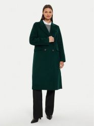 Tommy Hilfiger Płaszcz wełniany WW0WW42621 Zielony Regular Fit. Zielone płaszcze damskie Tommy Hilfiger, na zimę, bez wzorów, z syntetyku. Za 1,329.00 zł.