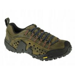 Buty trekkingowe męskie MERRELL INTERCEPT skóra. Zielone buty trekkingowe męskie MERRELL, ze skóry, bez zapięcia, trekkingowe. Za 599.00 zł.