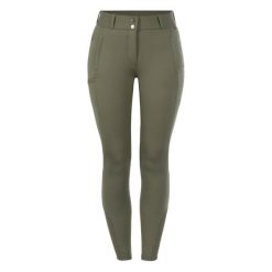 Damskie spodnie jeździeckie o pełnej przyczepności Cavallo Caline. Zielone spodnie materiałowe damskie CAVALLO, bez wzorów, eleganckie, z podwyższonym stanem. Za 411.00 zł.