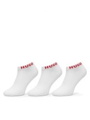 HUGO Skarpety krótkie 50516405 Biały. Białe skarpetki męskie Hugo, bez wzorów, z bawełny. Za 79.99 zł.