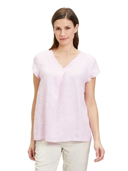 CARTOON Lniana bluzka w kolorze jasnoróżowym rozmiar: 34. Różowe bluzki damskie Cartoon, bez wzorów, ze lnu, bez kołnierzyka, bez ramiączek. Za 56.66 zł.