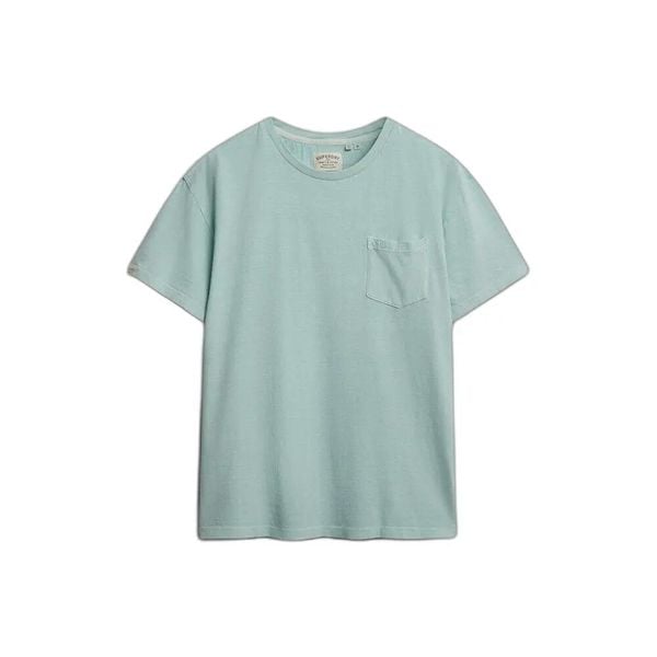 T-shirt lniany z kieszenią Superdry Classic. Niebieskie t-shirty męskie Superdry., xl, bez wzorów, z bawełny, bez kołnierzyka. Za 143.35 zł.