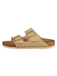 Birkenstock Klapki "Arizona" w kolorze beżowym rozmiar: 38. Brązowe klapki damskie Birkenstock, bez wzorów, bez obcasa. Za 369.84 zł.