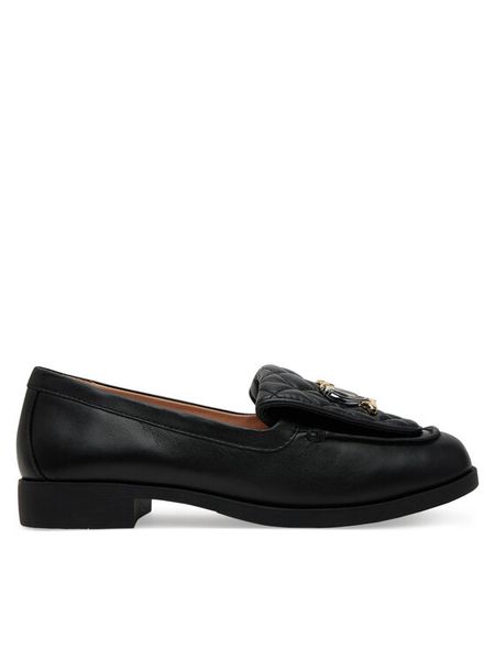 LOVE MOSCHINO Lordsy JA10032G1MIE0000 Czarny. Czarne mokasyny damskie Love Moschino, ze skóry. Za 599.99 zł.