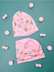 Zestaw czapka i komin Paw Patrol - różowy. Czerwone szaliki dziecięce Sinsay, z dzianiny, bez ramiączek. Za 19.99 zł.