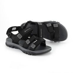 Sandały turystyczne unisex Alpine Pro Gode. Czarne obuwie trekkingowe damskie Alpine Pro, bez wzorów, bez obcasa. Za 259.00 zł.