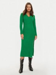 Liu Jo Sukienka dzianinowa WF4532 MA57P Zielony Regular Fit. Zielone sukienki damskie Liu Jo, s, bez wzorów, z dzianiny, bez kołnierzyka, bez ramiączek. Za 589.99 zł.