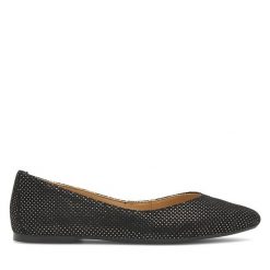 Baleriny Lasocki. Czarne baleriny damskie Lasocki, bez wzorów, bez obcasa. Za 149.99 zł.