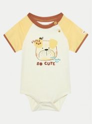 Coccodrillo Body dziecięce WC4112201HBN Beżowy. Brązowe body niemowlęce COCCODRILLO, bez wzorów, z bawełny, bez ramiączek. Za 39.99 zł.