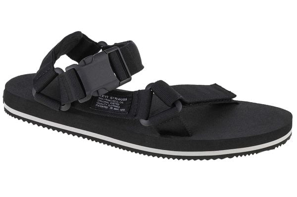 Sandały Levi's z zapięciem na rzep, czarne. Czarne sandały męskie Levi's, z gumy, bez zapięcia. Za 247.70 zł.
