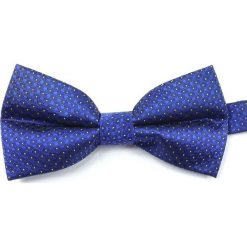 Niebieska Mucha w Drobny Wzór, Męska. Niebieskie krawaty i muchy męskie Vernon, bez wzorów, eleganckie. Za 29.00 zł.