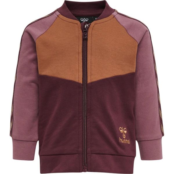 Dziecięca bluza dresowa z zamkiem błyskawicznym Hummel Puk. Czerwone bluzy i bluzki niemowlęce HUMMEL, bez wzorów, z bawełny, bez ramiączek, bez kaptura. Za 166.60 zł.