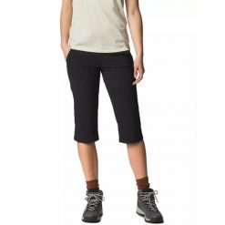 Damskie spodnie turystyczne Mountain Hardwear Dynama Capri. Czarne spodnie materiałowe damskie MOUNTAIN HARDWEAR, bez wzorów. Za 299.00 zł.
