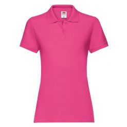 Damska Koszulka Polo Premium Plain. Czerwone bluzki sportowe damskie Fruit of the Loom, xs, bez wzorów, bez ramiączek. Za 55.99 zł.