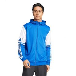 Bluza dresowa z kapturem adidas Squadra25. Białe bluzy z kapturem męskie Adidas, z dresówki. Za 153.99 zł.