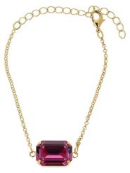 Otazu Pozłacana bransoletka z kryształem Swarovski rozmiar: onesize. Różowe bransoletki damskie Otazu, pozłacane. Za 191.42 zł.