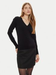 Liu Jo Sweter WF4007 MS49I Czarny Regular Fit. Czarne swetry klasyczne damskie Liu Jo, xs, z wiskozy, bez kołnierzyka. Za 259.99 zł.