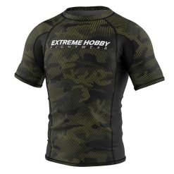 Koszulka Męska Rashguard MMA na Siłownię EXTREME HOBBY HAVOC. Zielone bielizna termoaktywna męska EXTREME HOBBY, l, bez wzorów, z bawełny. Za 199.00 zł.