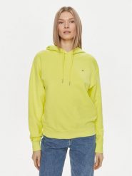 Tommy Hilfiger Bluza Flag WW0WW41245 Żółty Regular Fit. Żółte bluzy bez kaptura damskie Tommy Hilfiger, xs, z bawełny. Za 399.99 zł.