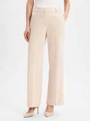 Comma Spodnie z zawartością lnu Kobiety Bawełna beżowy, 34. Brązowe spodnie materiałowe damskie Comma, bez wzorów, z bawełny, eleganckie. Za 599.95 zł.