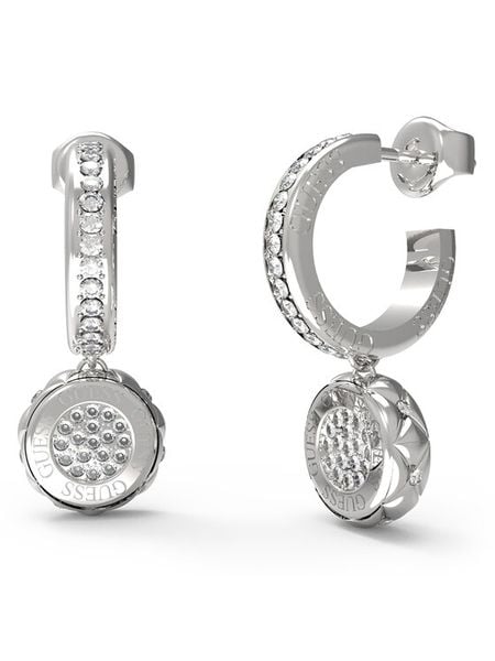 Guess Kolczyki JUBE04 596JW Srebrny. Szare kolczyki damskie Guess, srebrne. Za 189.99 zł.