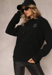 Czarna Bluza z Kapturem i Ozdobnym Haftem Gamalie. Czarne bluzy z kapturem damskie Renee, l. Za 79.99 zł.