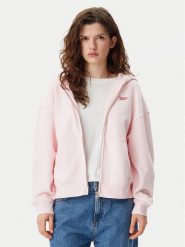 Tommy Jeans Bluza Script Logo DW0DW20303 Różowy Boxy Fit. Czerwone bluzy bez kaptura damskie Tommy Jeans, xs, z bawełny. Za 379.99 zł.