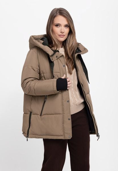 Zimowa kurtka z kapturem J-BLIS. Czarne kurtki damskie Volcano, na zimę, xxl, bez wzorów, z materiału, z kapturem. Za 379.99 zł.