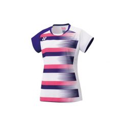 Koszulka tenisowa damska z krótkim rekawem Yonex VERY COOL. Białe bluzki damskie YONEX, s, bez wzorów, bez kołnierzyka. Za 259.00 zł.